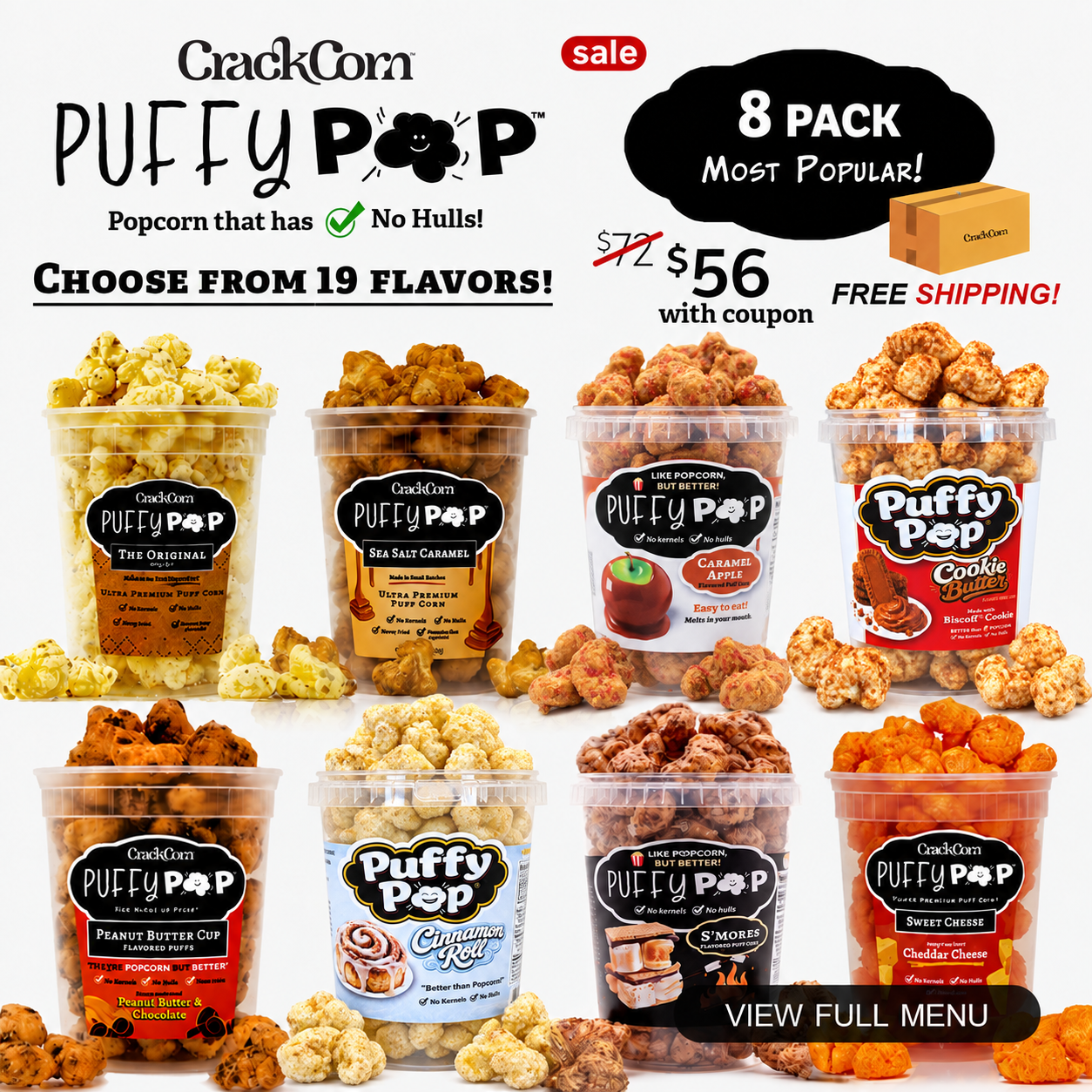 Puffy Pop® 8 Pack Box: Choose Your Flavors – Puffy Pop® | Kernel