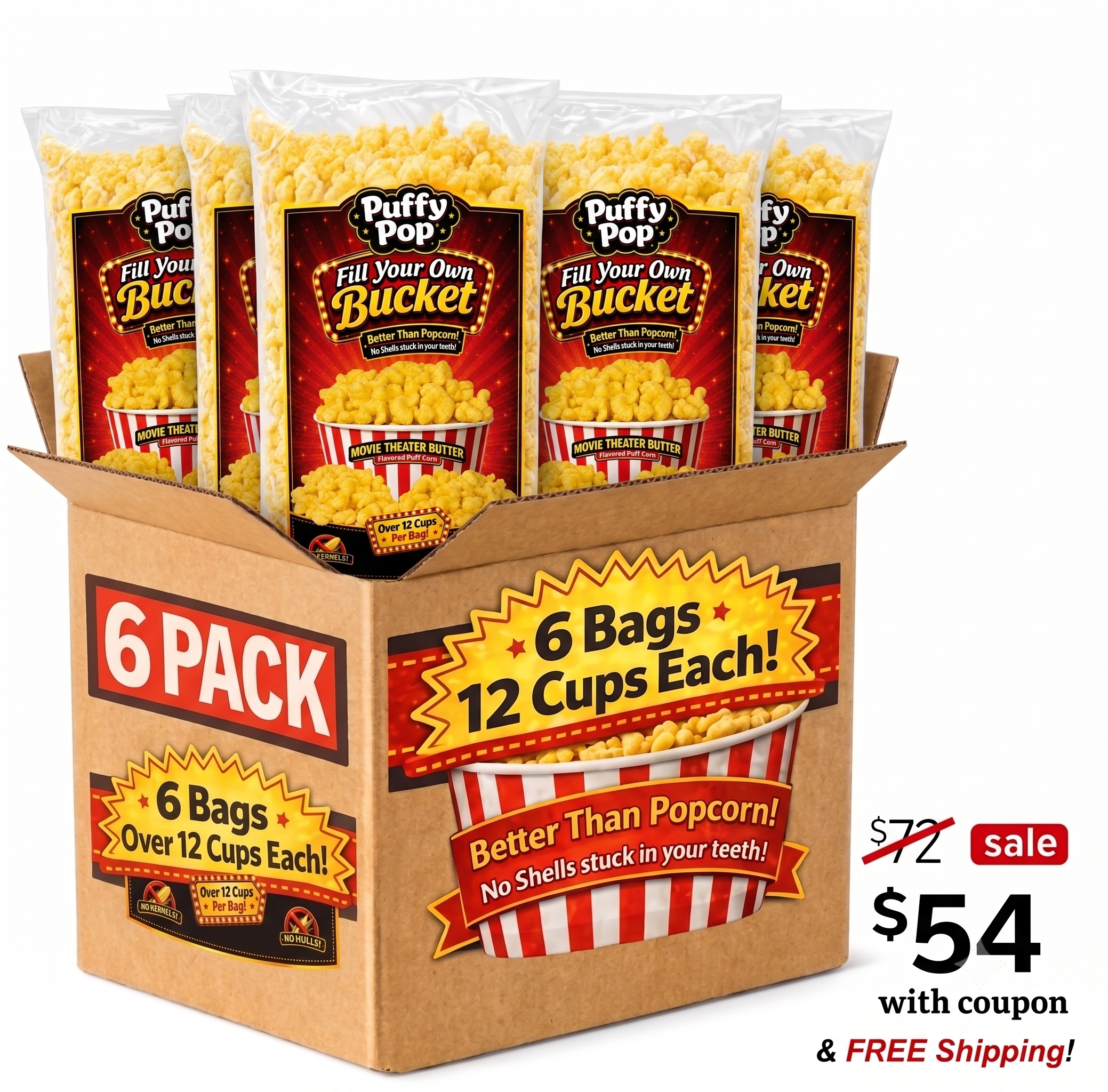 Puffy Pop® — Kernel-Free Puff Corn – Crack Corn | Puffy Pop