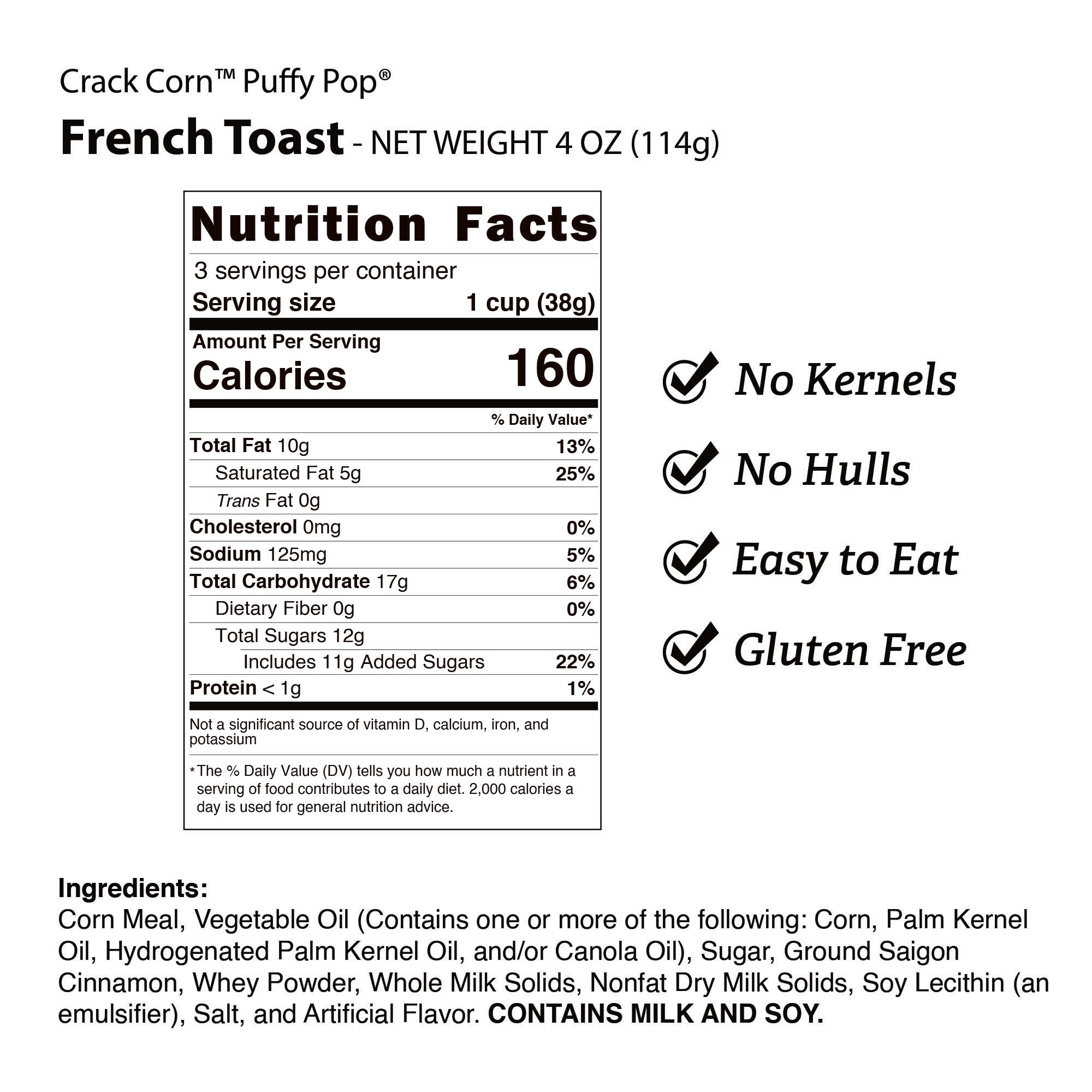 French Toast Puff Corn (Gluten-Free) | Puffy Pop® – Crack Corn