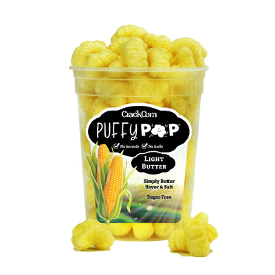 Light Butter Puffy Pop puff corn — gluten-free, sugar-free, vegan snack
